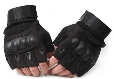 Tactical Half Finger Gloves - Black