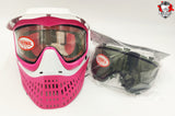 New Limited Edition Fuchsia Pink White JT Proflex Paintball Mask w/ Smoke & Clear Thermal Lens