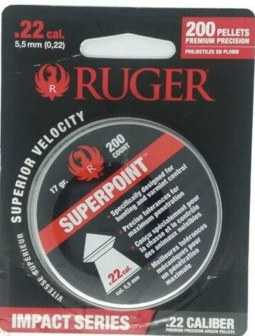 RUGER IMPACT .22 POINTED LEAD PELLET 200 CT
