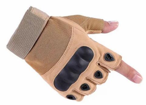 Tactical Half Finger Gloves - Tan
